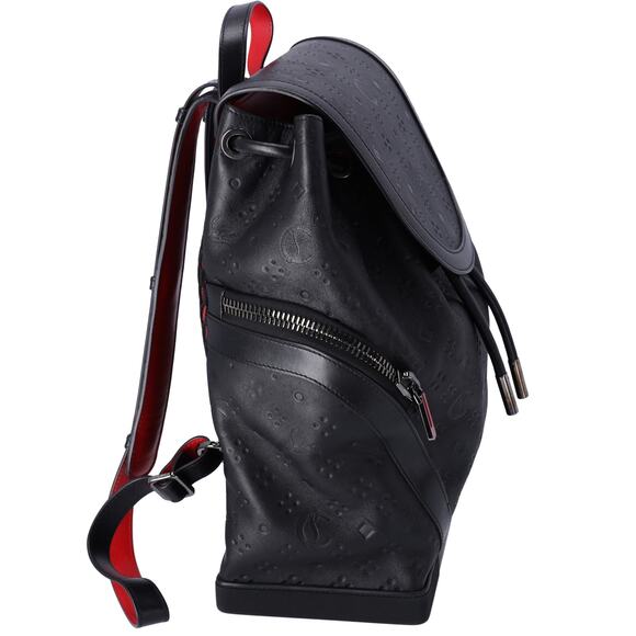 Christian Louboutin Explorer Funk Backpack Black Red Leather Logo - Picture 2 of 7